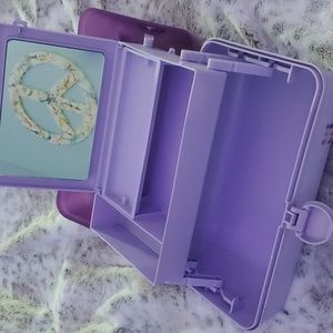 Caboodles makeup organizer- purple glittery lid